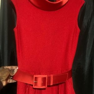 St John red dress